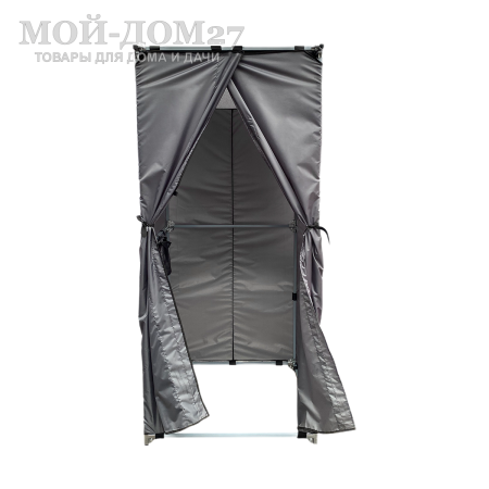 Каркас дачного душа | Мой-Дом27 | Каркас изготовлен из прочного стального профиля и покрыт порошковой краской.<br>
 Тент цвета для каркаса на быстросъемных липучках.<br>
<ul>
</ul>